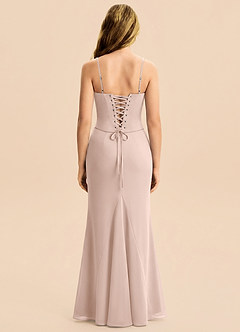 Azazie Sorrel Junior English Rose Mermaid Pleated Chiffon Dress image7