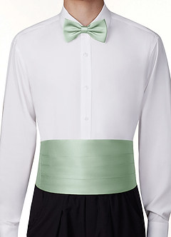 front Ceinture de smoking classique en satin mat pour hommes