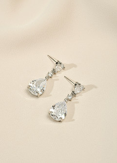 Boucles d'oreilles pendantes en cristal en forme de cœur