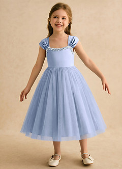 Azazie Yosemite Flower Girl Dresses Ice Ball-Gown Sweetheart Neckline Tulle Dress image4