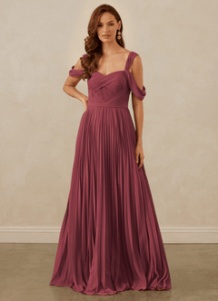 Christian Siriano Bridal for Azazie 1013 Bridesmaid Dresses Merlot A-Line Off the Shoulder Chiffon Dress image8