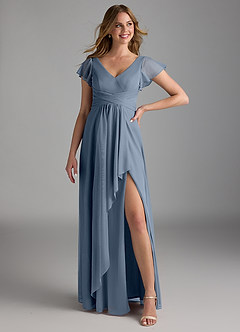 Azazie Omari Final Sale Twilight A-Line Mesh Dress image1