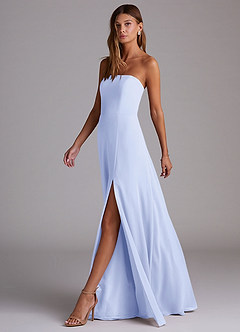 Azazie Wren Bridesmaid Dresses Lavender A-Line Side Slit Chiffon Convertible Dress image4
