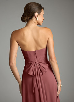 Azazie Tamira Suknie dla druhen Linia A Pofałdowany Szyfon Do ziemi Sukienka image5