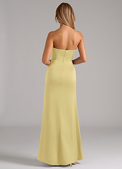 Azazie Johana Vestidos de damas de honor Vestido de Sorbete De Limón de Satén Elástico de Corte Sirena Convertible con Vestidos sin tirantes image7