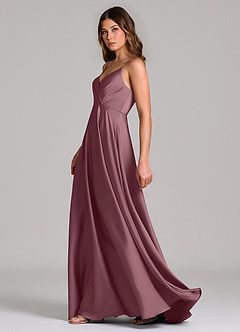 Azazie Amani Brautjungfernkleider A-Linie Plissee Stretch-Satin Kleid Amethyst image3