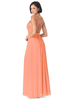 Azazie Farren Bridesmaid Dresses Sunset A-Line Pleated Chiffon Convertible Dress image5