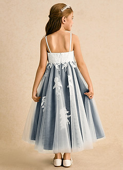 Azazie Coraline Jurken voor bloemenmeisjes A-Lijn Jurk van Kant Ivoor Neptunus image2