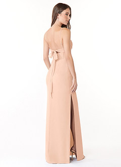 Azazie Mai Abiti da Damigella Abito Tubino in Chiffon Plissettato Rosa Inglese image4