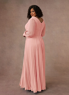 Azazie Zina Mother of the Bride Dresses Rosette A-Line Pleated Chiffon Dress image10
