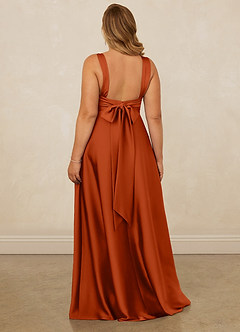 Christian Siriano Bridal for Azazie 1001 Bridesmaid Dresses Paprika A-Line Sweetheart Neckline Stretch Satin Dress image12