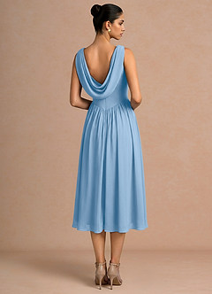 Robe Midi Bleu Brumeux Novi image2