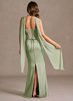 Berthe Light Green Maxi Dress image2