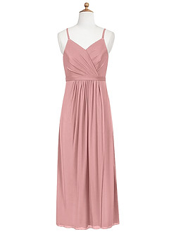 Azazie Luxy Junior Robe en Maille Plissée Rose Poussiéreuse image6