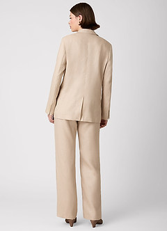 front Conjunto de duas peças em linho 100% europeu.