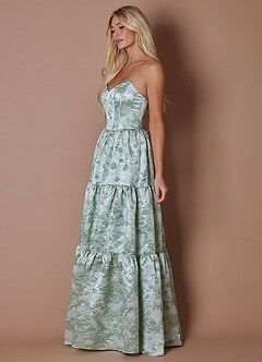 Rena Mint Shimmer Maxi Dress image7