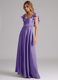 Azazie Leilani Bridesmaid Dresses Tahiti A-Line Ruched Stretch Satin Dress image8