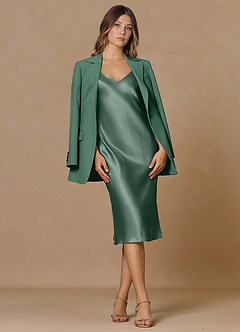 front Rowan Eucalyptus Blazer de performance à tissage raffiné