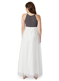 Azazie Brenna A-Line Pleated Chiffon Floor-Length Junior Bridesmaid Dress image2