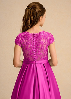 Azazie Bunny Girl vestidos de niña de las flores Vestido de Fucsia de Encaje de Princesa image7