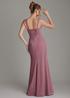 Azazie Agustina Bridesmaid Dresses Amethyst Mermaid Corset Chiffon Dress image7