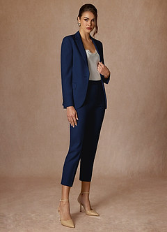 front Kennedy Blue Refined Weave  Performance Dress Pants