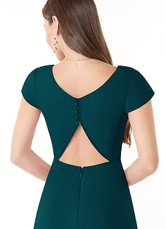 Azazie Hainsly Brautjungfernkleider A-Linie Herzausschnitt Chiffon Kleid Kiefer image6