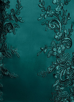 Azazie Franny Vestidos para mãe da noiva Vestido Pavão de Cetim elástico de Bainha com Renda image6