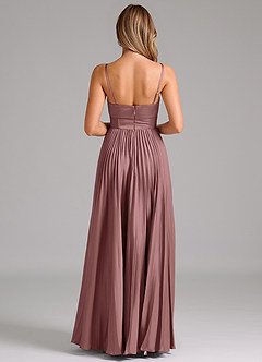 Azazie Tyla Bridesmaid Dresses Vintage Mauve A-Line Sweetheart Neckline Stretch Satin Dress image2