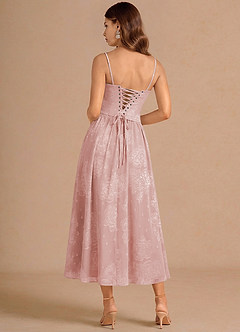 Isaura Powder Pink Midi Dress image2