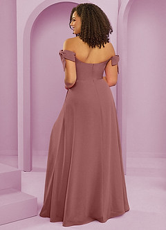 Barbie ♥ Azazie Vestidos de damas de honor Vestido de Rosa Del Desierto de Gasa de Corte en A Convertible con Vestidos sin tirantes image2