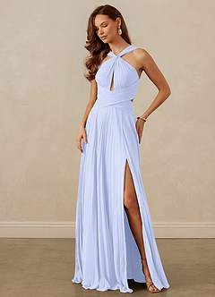 Christian Siriano Bridal for Azazie 1009 Brautjungfernkleider A-Linie Plissee Chiffon Kleid Lavendel image8
