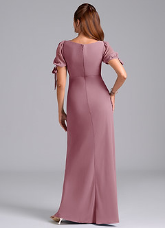 Azazie Pheby Bridesmaid Dresses Vintage Mauve A-Line Pleated Chiffon Dress image6