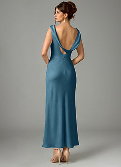 Azazie Kieryn Bridesmaid Dresses Bermuda Mermaid Pleated Stretch Satin Dress image5