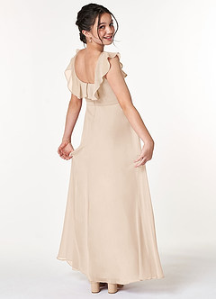 Azazie Jinny Junior Amethyst A-Line Ruched Chiffon Dress image2