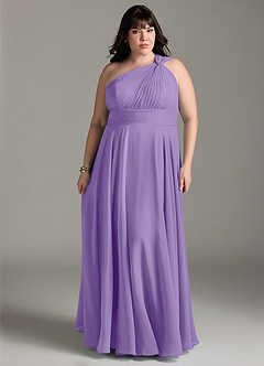 Azazie Charlize Bridesmaid Dresses Tahiti A-Line One Shoulder Chiffon Dress image7