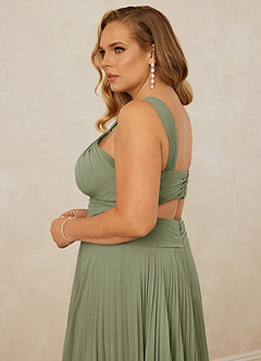 Christian Siriano Bridal for Azazie 1009 Bridesmaid Dresses Pistachio A-Line Pleated Chiffon Dress image10