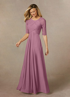 Azazie Raelyn Mother of the Bride Dresses A-Line Lace Mesh Floor-Length Dress image3