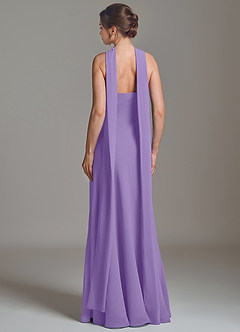 Azazie Ilana Brudepigekjoler En streg Stropløs Chiffon Gulv-længde Kjole image2