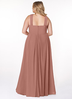Azazie Kaleigh Bridesmaid Dresses Cedar Rose A-Line Pleated Chiffon Dress image8
