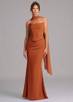 Azazie Sorrel Suknie dla druhen Syrena Gorset Szyfon Do ziemi Sukienka image4