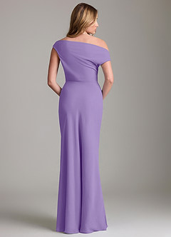 Azazie Emerson Bridesmaid Dresses Tahiti Sheath Off the Shoulder Chiffon Dress image4