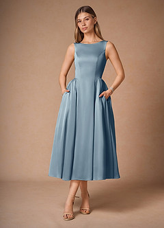 Casey Midi Klänning Puderblå image4