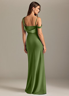 Azazie Madelyn Bridesmaid Dresses Juniper Mermaid Off the Shoulder Stretch Satin Convertible Dress image2