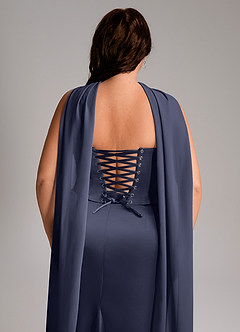 Azazie Sorrel Bridesmaid Dresses Stormy Mermaid Strapless Stretch Satin Convertible Dress image11