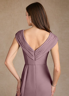 Azazie Bronson Mother of the Bride Dresses Dusty Rose A-Line Pleated Chiffon Dress image6