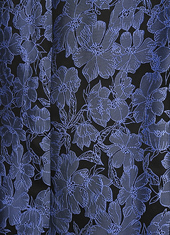 front Samuel Dusty Blue Floral Jacquard Peak Lapel Tuxedo Jacket