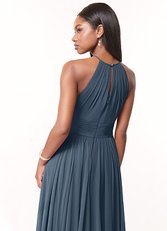 Azazie Cherish Bridesmaid Dresses Neptune A-Line Pleated Chiffon Dress image5