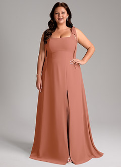Azazie Debra Bridesmaid Dresses MAI TAI A-Line with Pockets Chiffon Convertible Dress image8