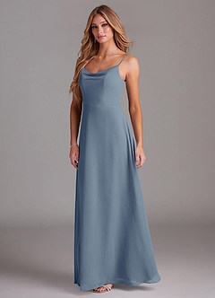 Azazie Daenerys Bridesmaid Dresses Twilight A-Line Cowl Chiffon Dress image4